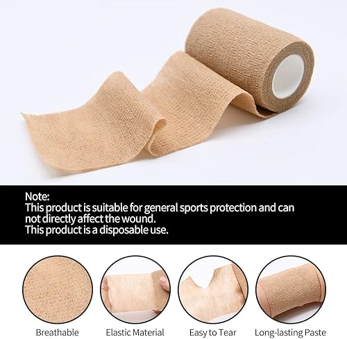 Miniatura 2 de 24 vendajes autoadhesivos, 3 pulgadas, 5 yardas, color de piel (3 pulgadas, paquete de 24 unidades)