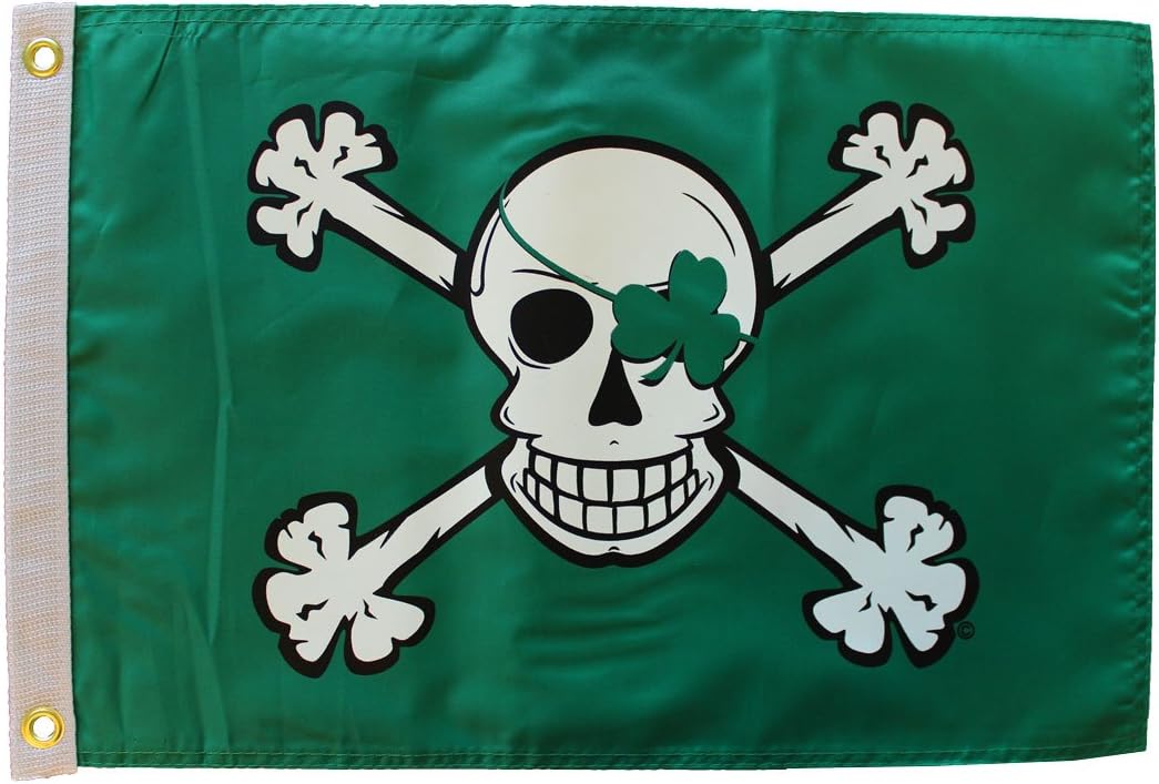 Blarney Bones - 12 in x 18 in Pirate Flag