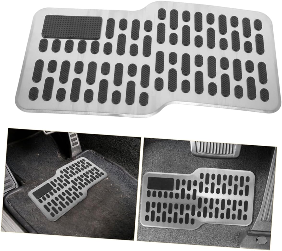 Long-Lasting Car Foot Pads Stainless Steel Brake Accelerator Pedal Pad Replacement Set