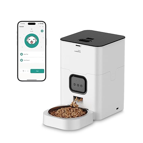 Automatic Cat Feeder with APP: 4L Programmable Dry Food Dispenser