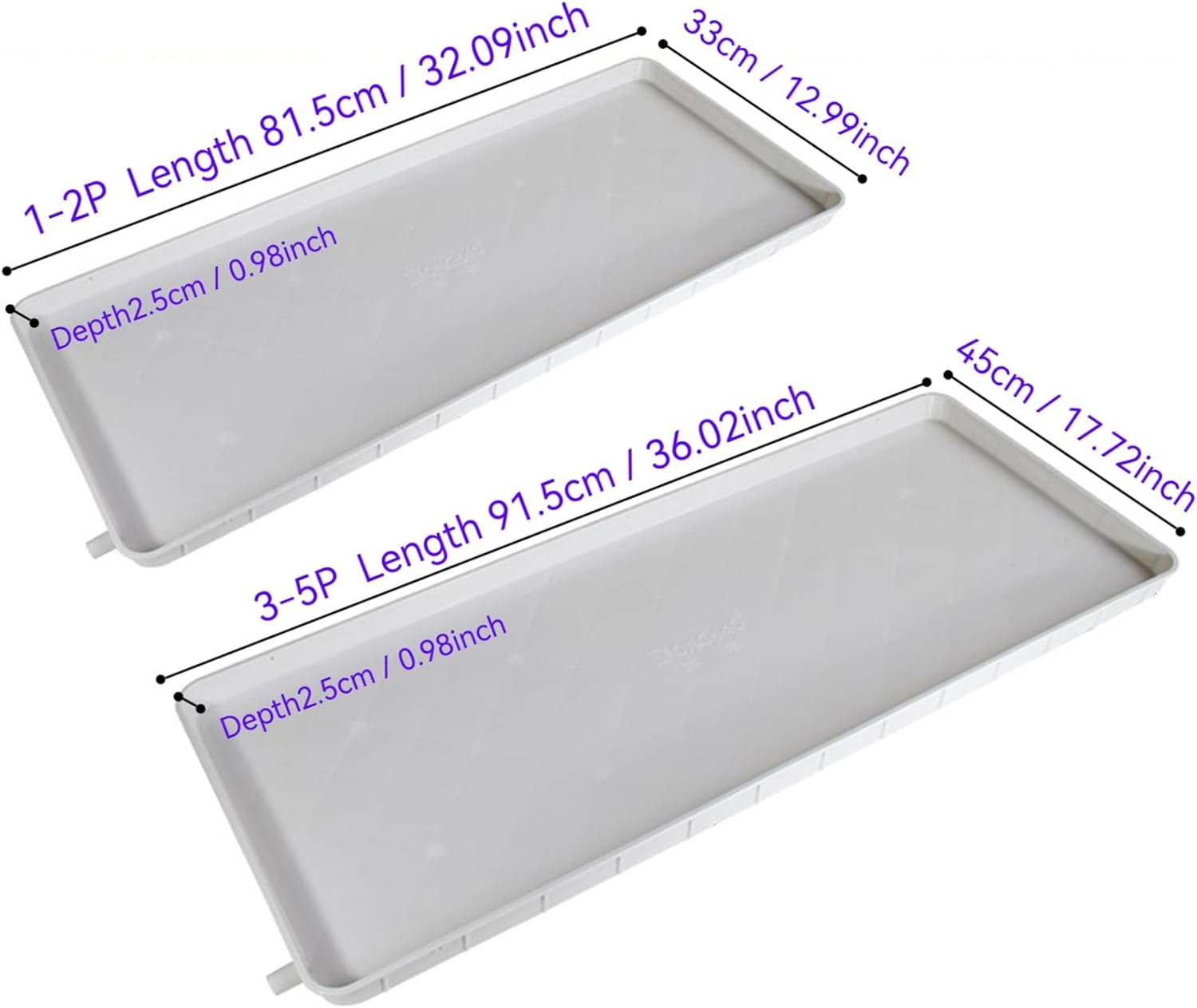 Portable Air Conditioner Drip Pan for Indoor/Outdoor Units - Universal External Drip Tray with 500cm Hose for Split AC Systems - Essential AC Accessories