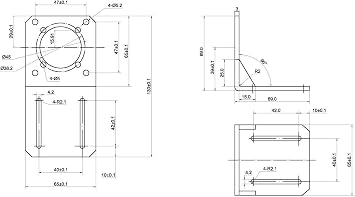 STEPPERONLINE NEMA 23 Stepper Motor (Economy Geared Stepper Motor) Alloy Steel Mounting Bracket ST-M2