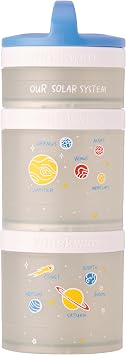 Whiskware Stackable Snack Containers for Kids and Toddlers, 3 Stackable Snack Cups for School and Travel, Our Solar SystemPack of 1