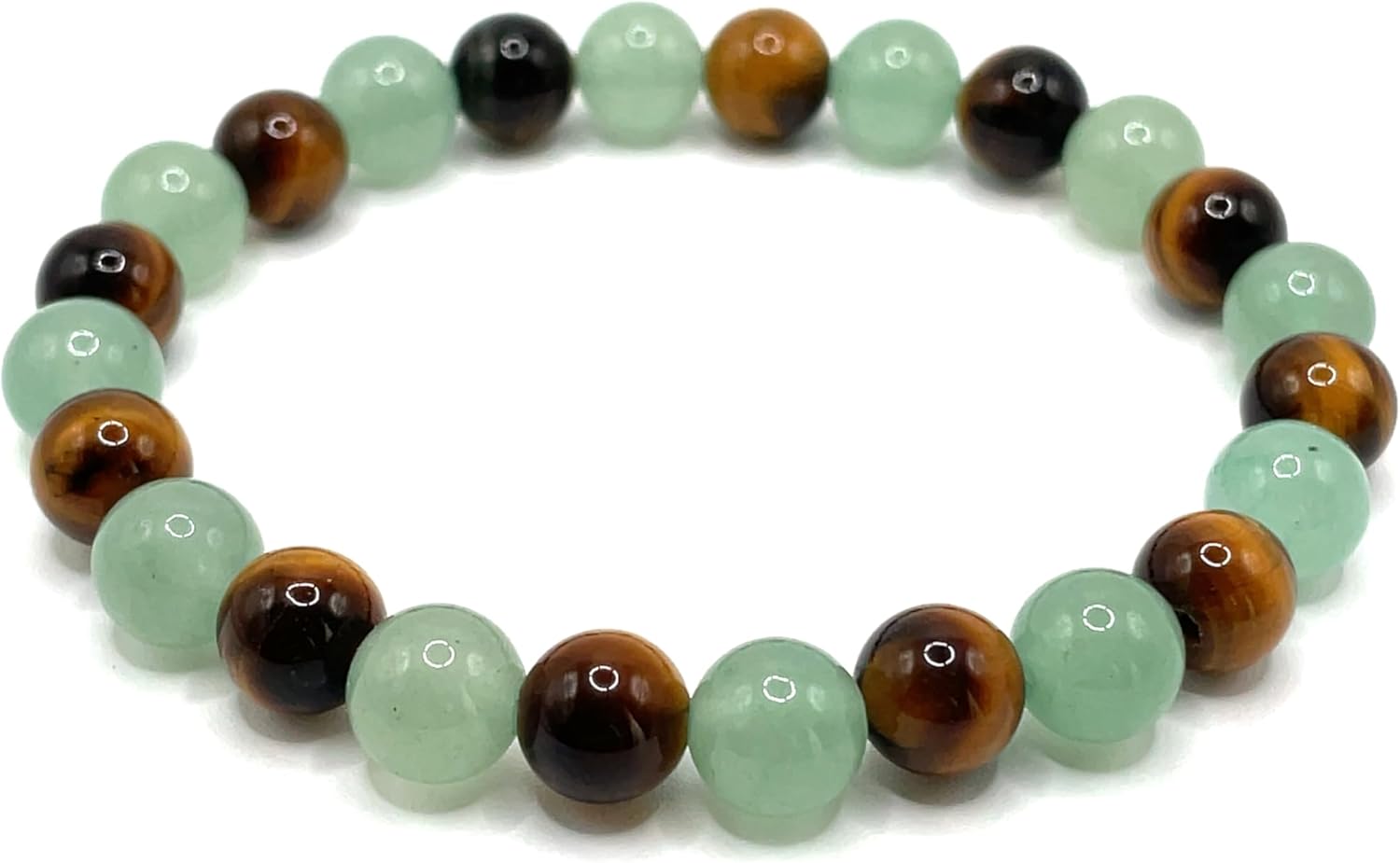 Money Wealth Success Bracelet - Green Aventurine Bracelet Tiger Eye for Men Women - Healing Crystal Calming Anxiety Stress Relief - Gift for Abundance and Wisdom - Gemstone for Prosperity - Image 6