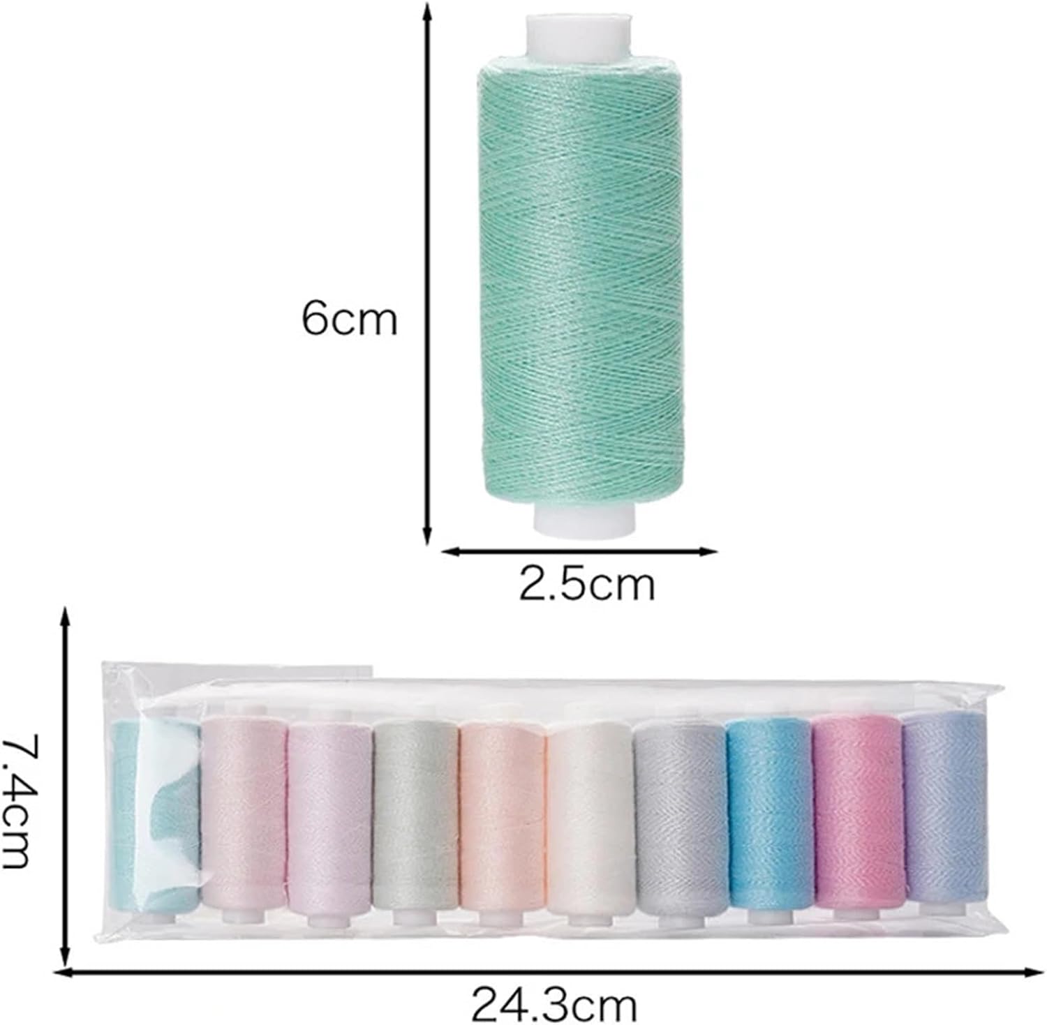 Anenog Sewing Kit for Adults 4Set 402 Sewing Thread 400 Yard Each Spool Household Solid Color Polyester Embroidery Thread Sewing Accessories(Set 2)