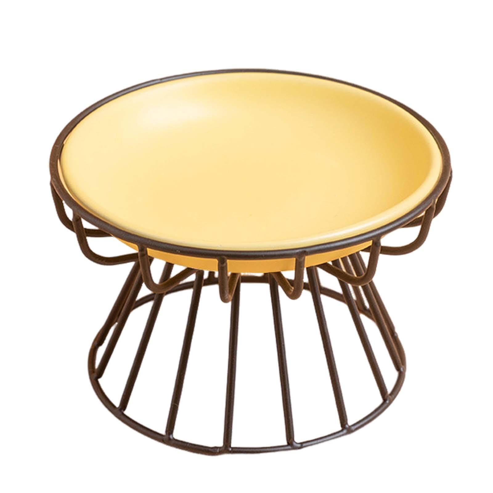 Bnf® Elevated Cat Feeder Bowl Ceramic Dish Iron Rack Sturdy Stable Base for Puppy Style K | Pet Supplies | Cat Supplies | Dishes Feeders & Fountains