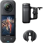 Insta360 X5 New Essentials Bundle - Waterproof 8K 360° Camera, Leading Low Light, Invisible Selfie Stick Effect, Rugged and Replaceable Lens, 3-Hour Battery, Built-in Wind Guard