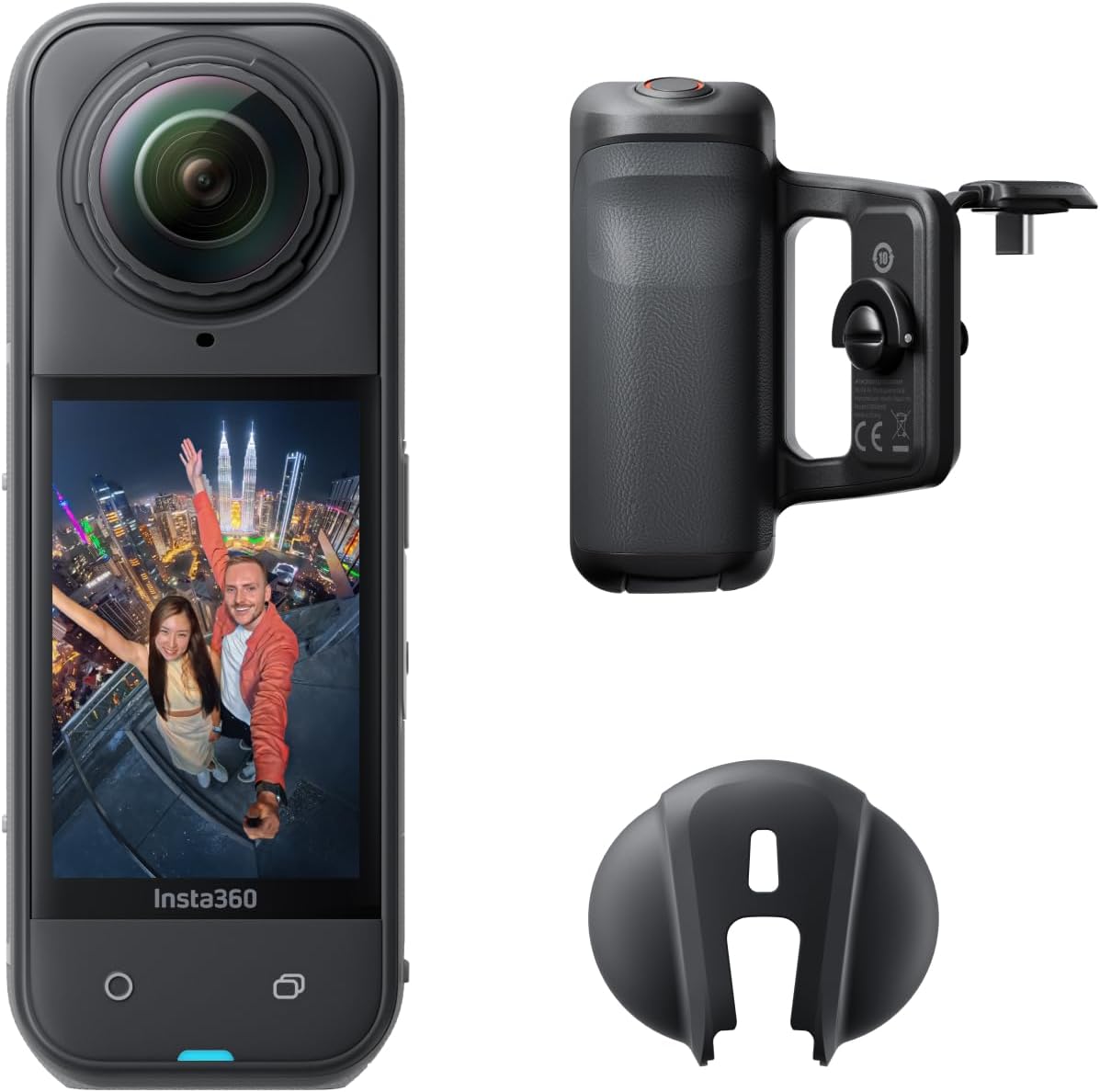 Insta360 X5 Photography Grip Bundle - Waterproof 8K 360 Camera, Leading Low Light, Invisible Selfie Stick Effect, Rugged and Replaceable Lens, 3-Hour Battery, Built-in Wind Guard, Stabilization
