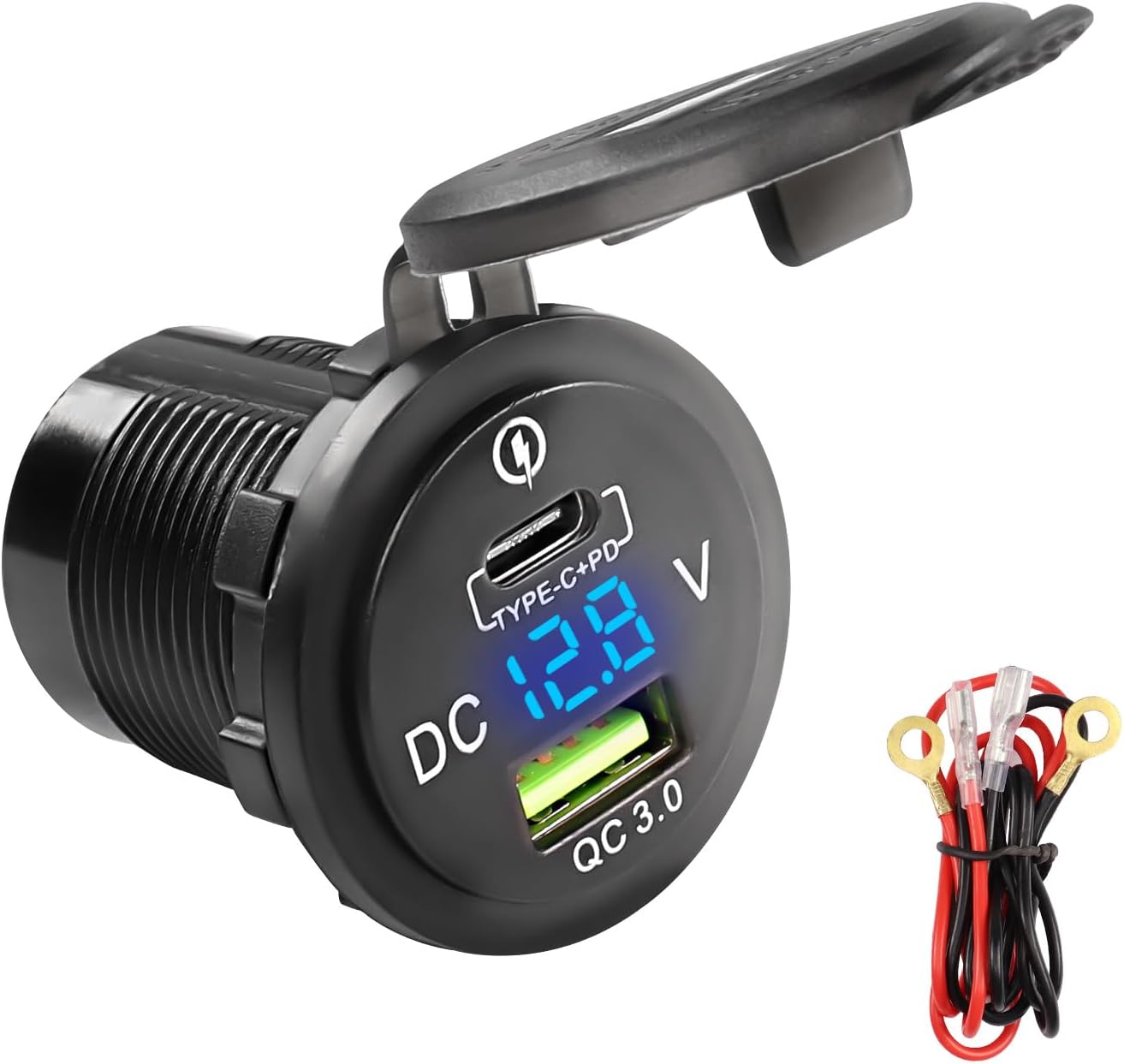 Prise De Courant USB C 12V Pour Voiture Chargeur Rapide USB Marin 3 prise-de-courant-usb-c-12v-pour-voiture-chargeur-rapide-usb-marin-3