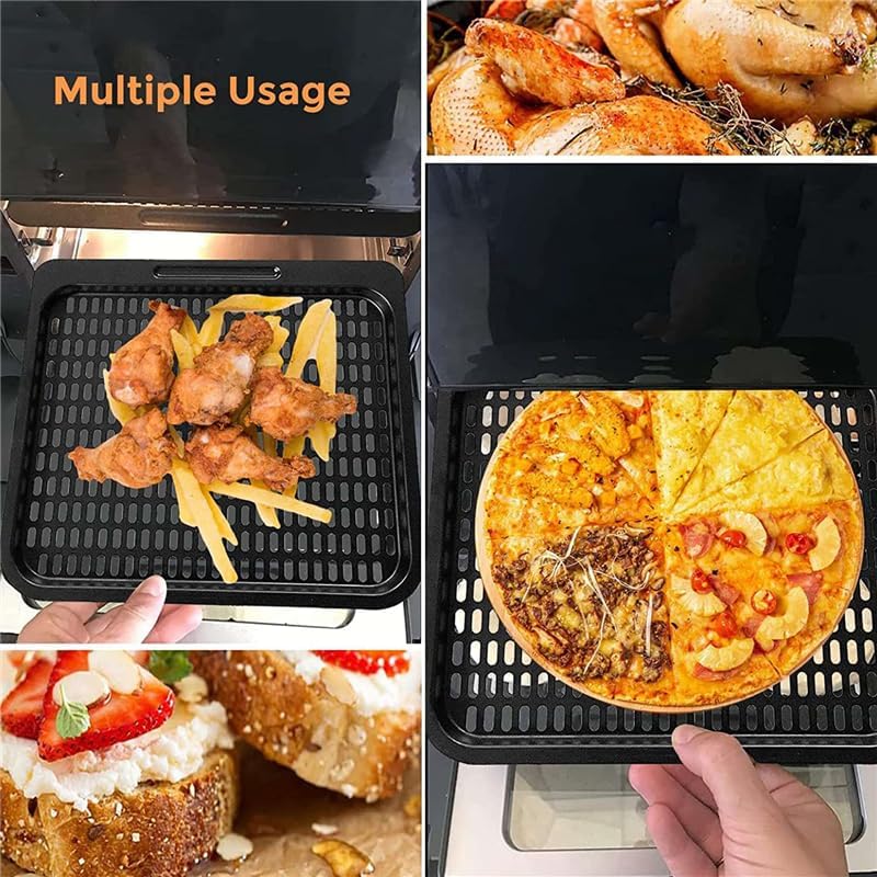 2PCS Cooking Tray Replacement, 10 QT Mesh Cooking Rack Air Fryer Accessories, Air Fryer Oven, Dishwasher Safe (10 QT)
