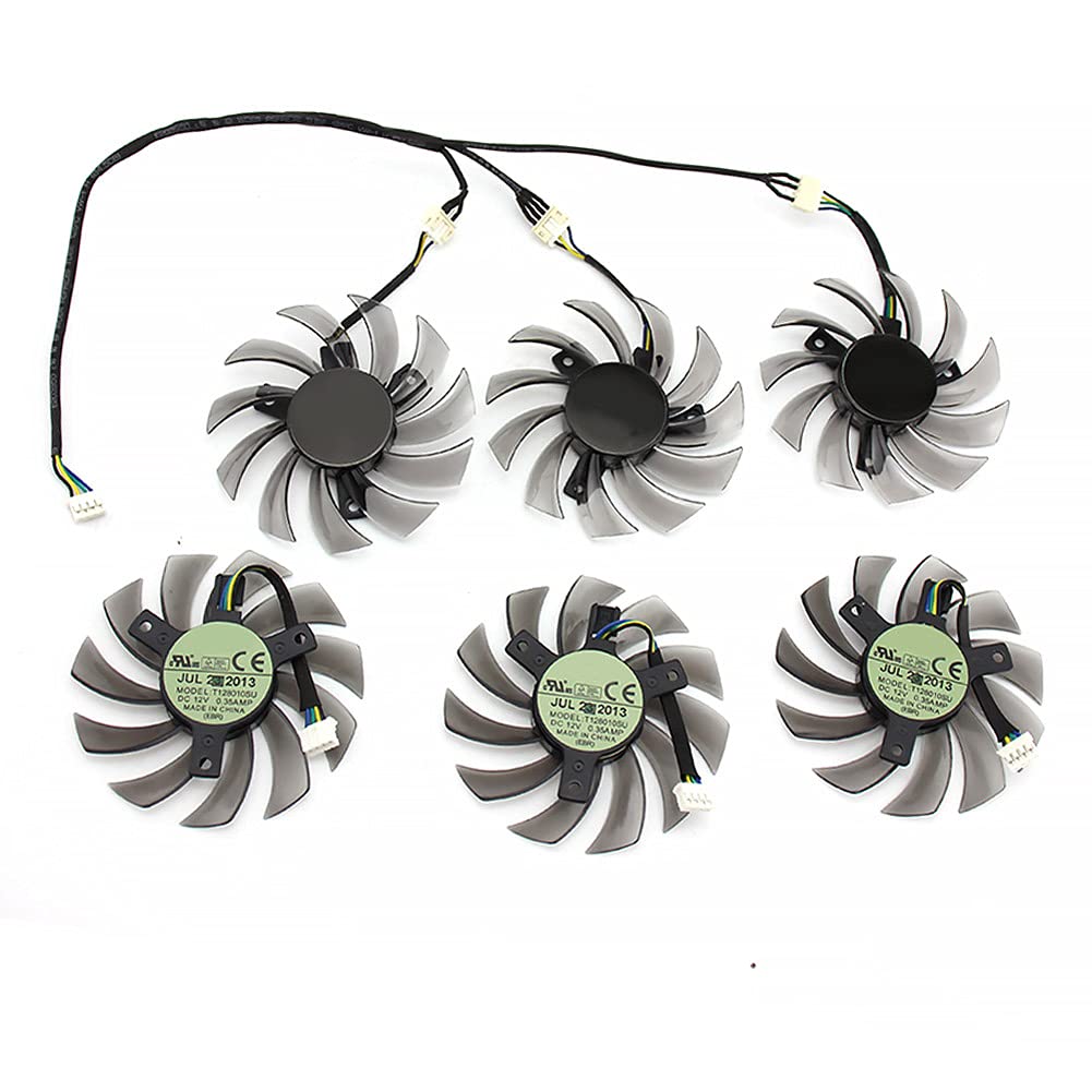 75MM T128010SU 0.35A Cooling Fan for Gigabyte GTX 670 680 760 Ti G1 GTX 770 780Ti Fan GTX Titan Fan Video Card Cooler Fan (3 PCS)