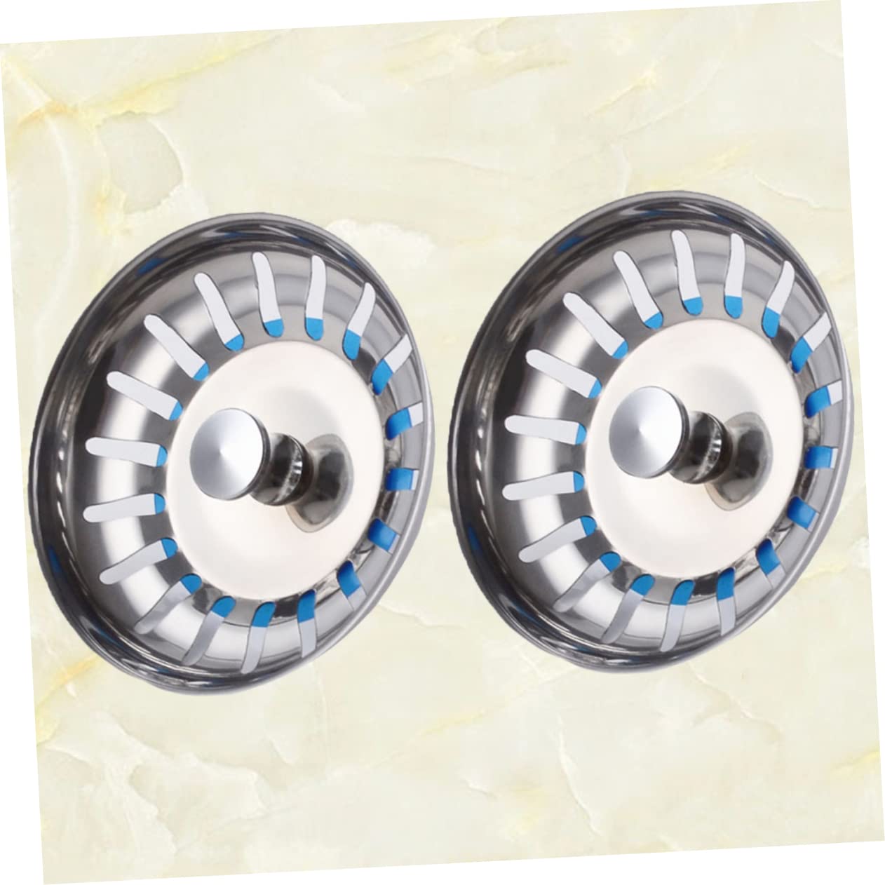NUOBESTY 2 Series Filtro De Drenaje De Ducha Ventosa Colador De Fregadero Accesorios para Fregadero De Cocina Pequeño Tapa De Drenaje Colador para 2 Piezas