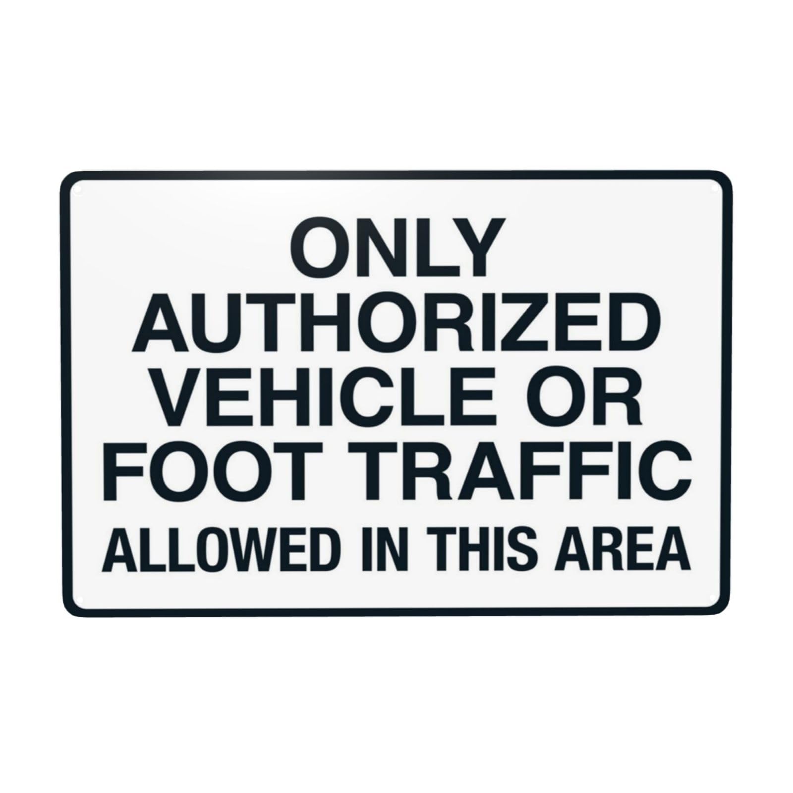 Exclusive Vehicle & Pedestrian Access Retro Sign, Regional Traffic Restriction Wall Plaque 12x8 Inch