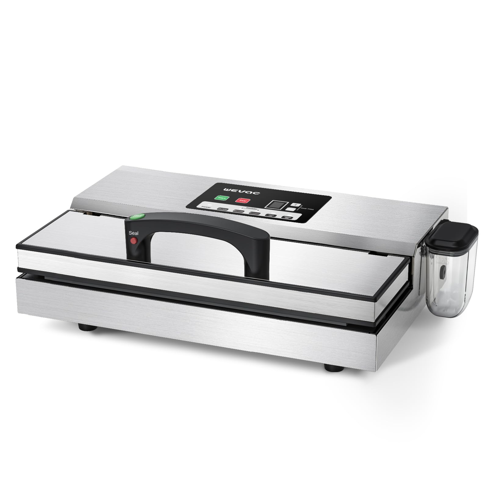 Wevac Food Vacuum Sealer Machine, Stainless 95KPa Powerful Cryovac Machine, 12inch Wide Seal, Easy-Lock Handle, For Dry/Wet/Sous Vide, Commercial-Grade Seal, Includes 20 Vacuum Sealer Bags BPA-Free