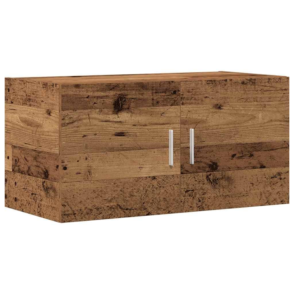 Meuble mural gain de place pour bureau et salon avec 2 portes
