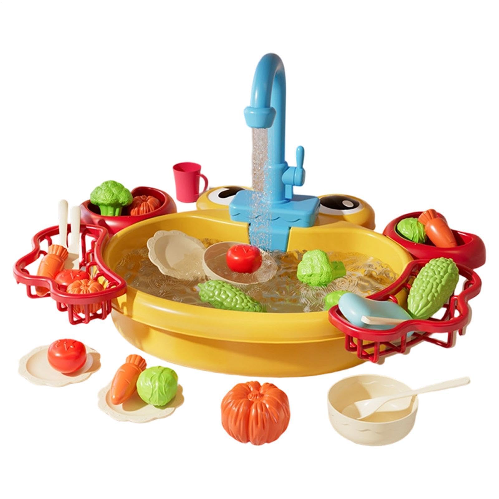Generico Lavello da con Acqua Corrente Giochi di Ruolo per Bambini | Giocattoli da Cucina con Acqua per Bambini Bambine Prescolari Giardino Spiaggia Campeggio Asilo Casa Bagno Cameretta Festa