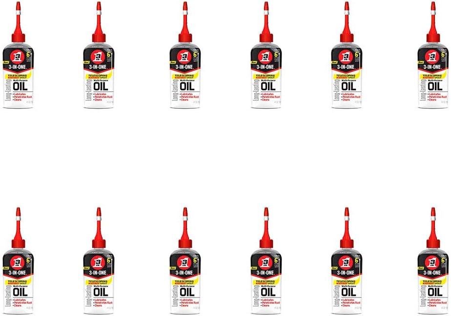 3-IN-ONE 100% Dry to Touch Dry Lube Drip Oil, 4 OZ [12-PACK]