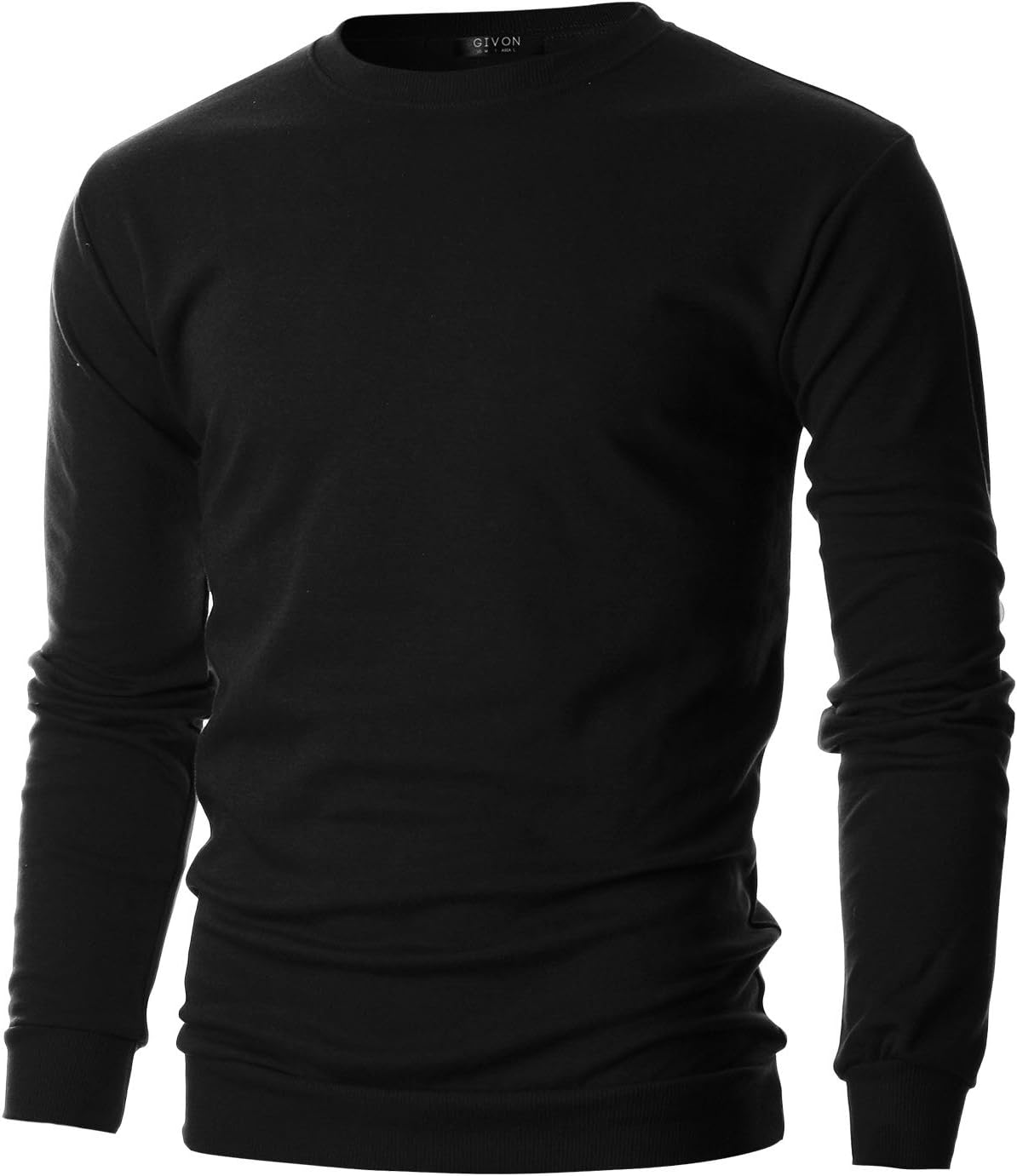 GIVON Men's Slim Fit Lightweight Long Sleeve Crewneck Sweatshirt Casual Pullover