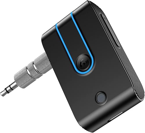 Adaptador auxiliar Bluetooth 5.0 para automóvil, receptor Bluetooth para cancelación de ruido del automóvil, compatible con conexión de dispositivo