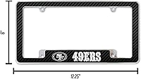 Vista 3 de Rico Industries NFL Football Black 12" x 6" Chrome All Over Automotive License Plate Frame for Car/Truck/SUV