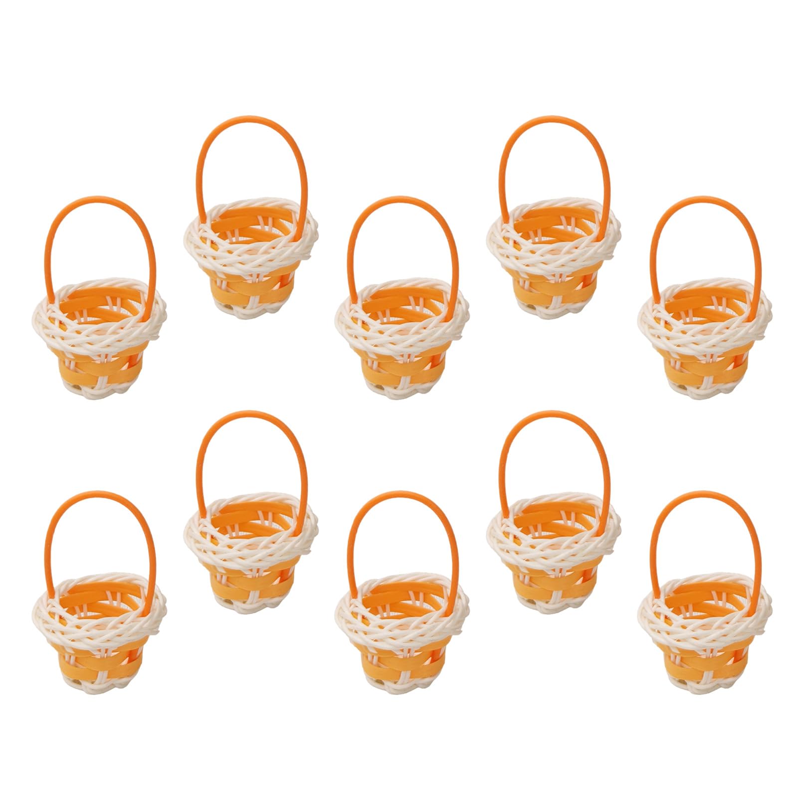10PCS Small Weaving Baskets Multipurpose Use in Kitchen Bedroom or As Party Decorations Storage Basket Portable Storage Basket