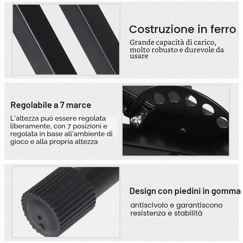 Supporto per Tastiera Musicale, Supporto Stand per Tastiera Pianoforte Regolabile, Supporto Doppio Rinforzato a X per Tastiera Musicale