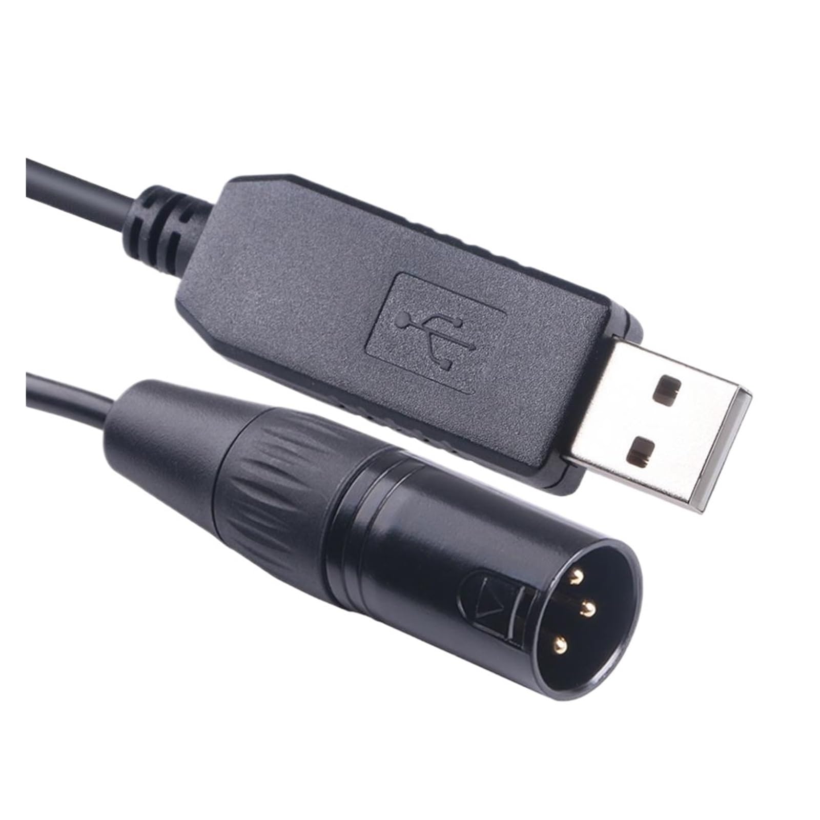 USB to Serial Converter USB RS485 DMX-Steuerung DMX512 DMX400 DIY Serieller Konverter Bühnenlicht-Controller-Ausrüstungskabel(1m,USB to DMX Male)