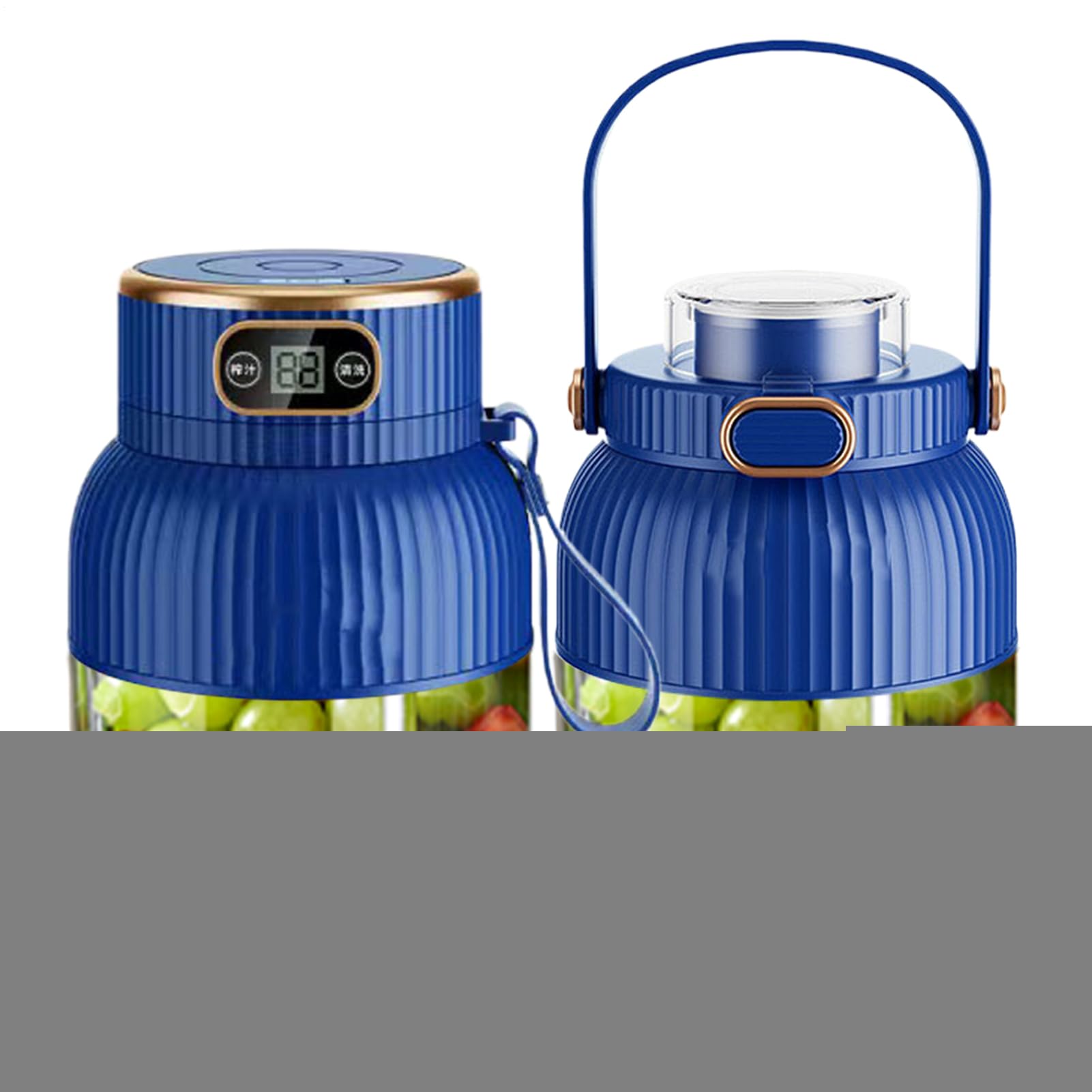 Licuadora portátil recargable, exprimidor personal para diario | licuadoras al vacío de 600 ml, ideal para batidos y batidos después del entrenamiento (azul, verde)