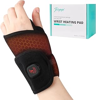 Heated Wrist Wrap Cordless, Wrist Heating Pad for Pain Relief, 3000mAh Rechargeable Wrist Warmers for Men Women, 3 Heat Levels Carpal Tunnel Wrist Brace with 30 Mins Auto-off (Black)