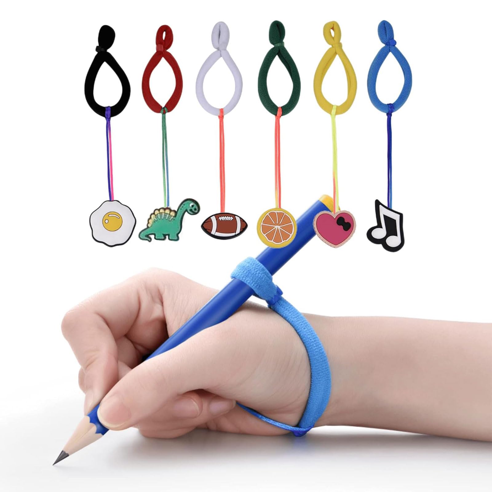 Muorruo 6 Pack Pencil Grips for Children's Handwriting, Ergonomic Pencil Grip Trainer for Toddlers, Writing Aid for Preschoolers for Left and Right Hand