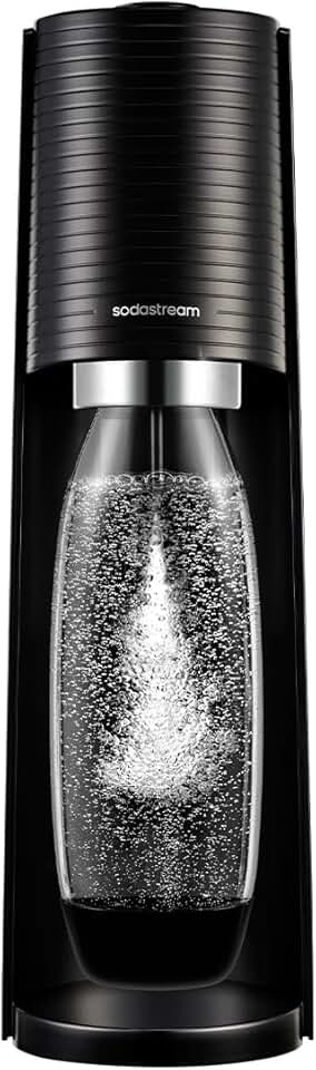 Máquina de Água com Gás Terra Preta SodaStream com Cilindro