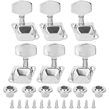 6Pcs Guitar Tuning Pegs 3L+3R Semi Closed 3x3 Machine Heads String Tuners