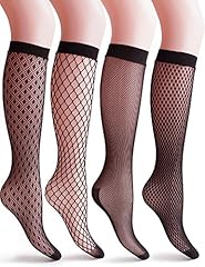 Black, Argyle Net, 4 Pairs