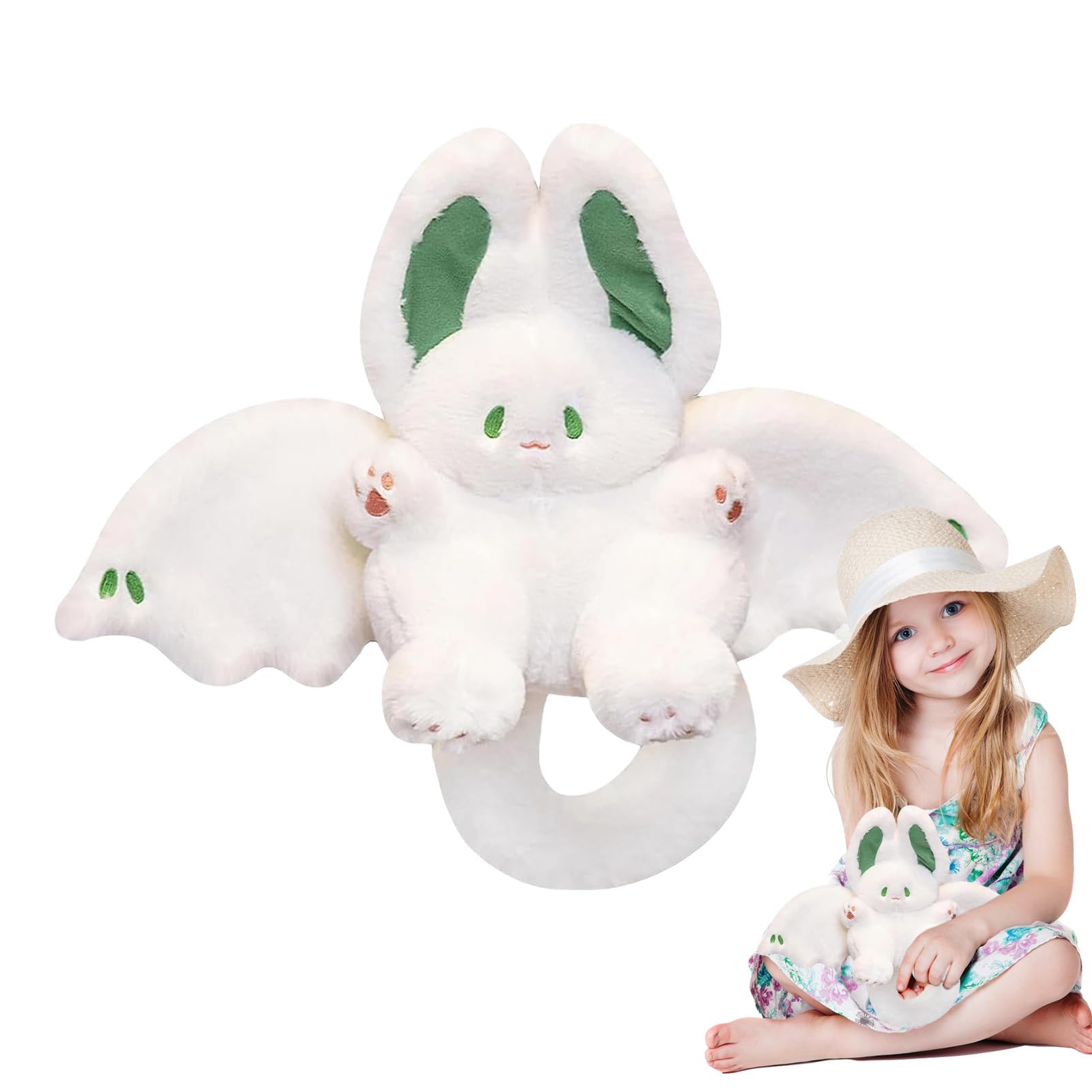 2匹セット アートドール コウモリ 海外作家 兎 ハンドメイド ぬいぐるみ 2匹セット アートドール コウモリ 海外作家 兎 ハンドメイド