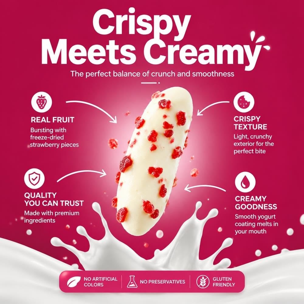 Pieczone chipsy jogurtowe o smaku żurawinowym 118g puszka