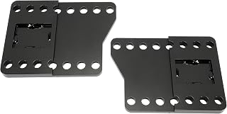 ECOTRIC Universal Snowplow Mount Drop Bracket Lift Heavy Duty Steel Black