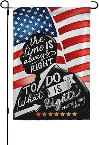 Miniatura 10 de Martin Luther King MLK - Bandera de jardín con texto en inglés "I Have A Dream", 12.5 x 18 pulgadas, banderas decorativas decorativas de doble cara