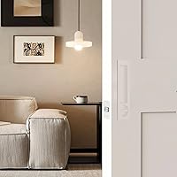 Vista 11 de Dontay - Manija de puerta corrediza embutida, función de entrada con llave, diseño rectangular moderno, (para dormitorio/baño) con cierre