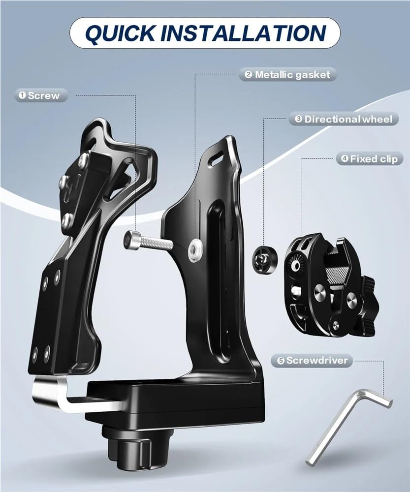 Soporte Vasos Motocicleta Portabotellas para Motocicleta, Universal para Bicicleta, para