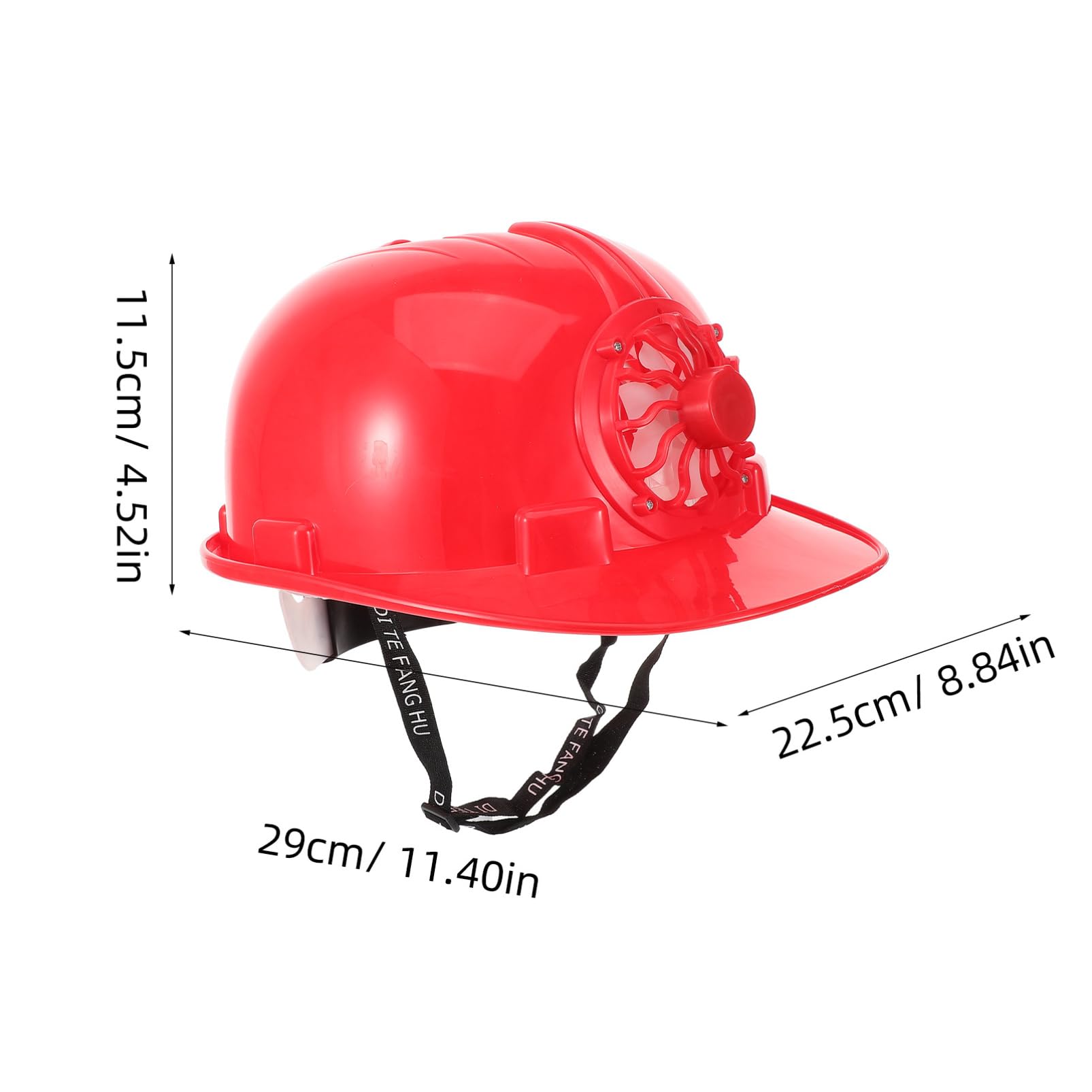Housoutil Industrial Hard Hat with Solar Fan Safety Helmet Fast Cooling Working Helmet for Construction Red