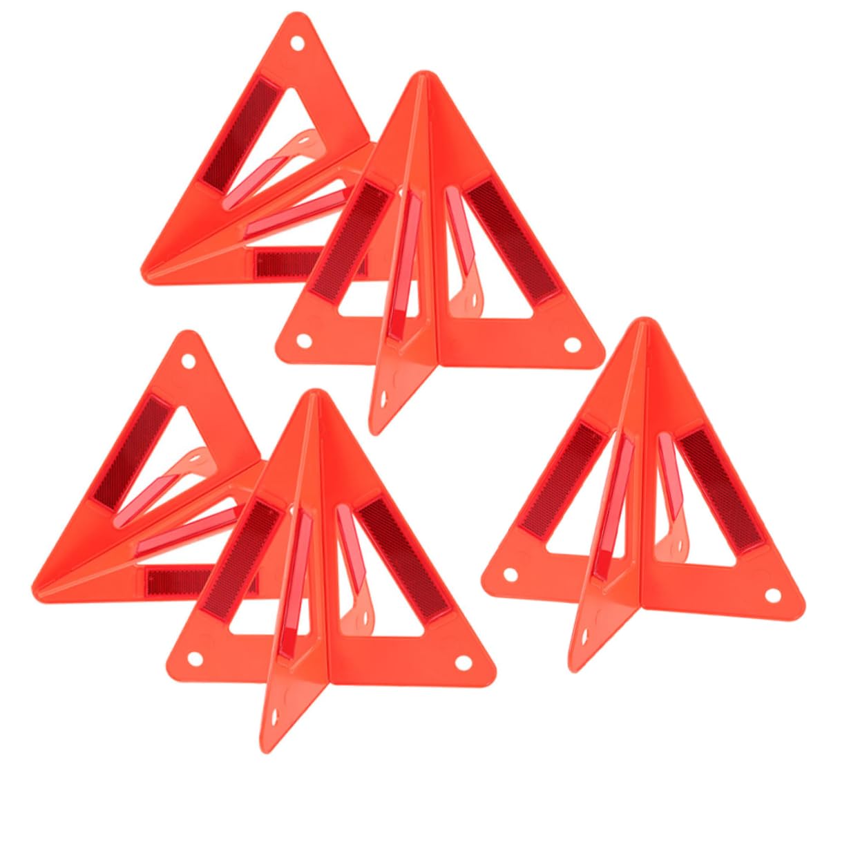 BESTOYARD 5pezzi Triangolo Auto di Sicurezza Riflettente Treppiede di Emergenza per Veicoli Segnale Stradale Pieghevole ad Alta Visibilità per Tutte le Situazioni