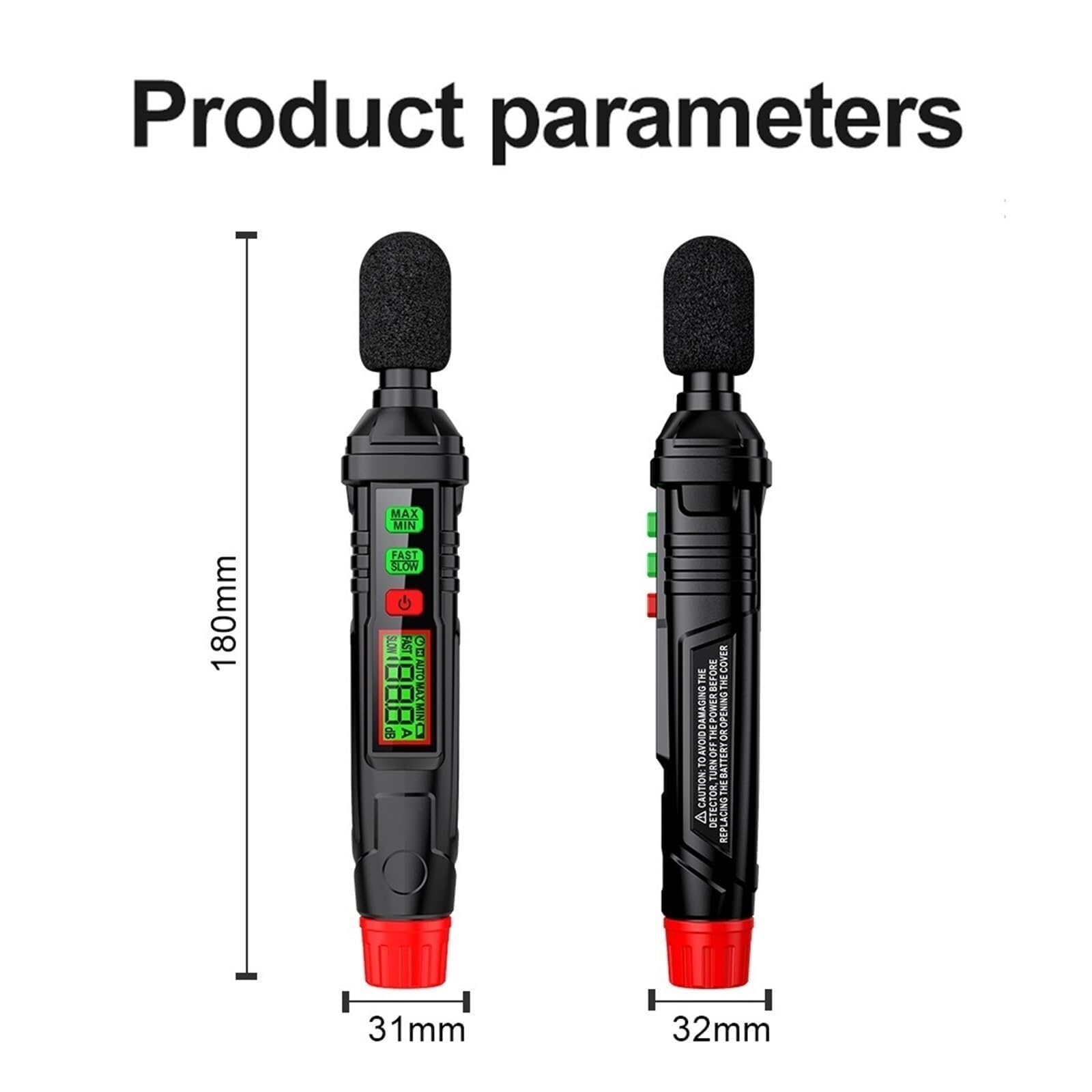 sonómetro, Medidor de nivel sonido portátil decibelios SPL