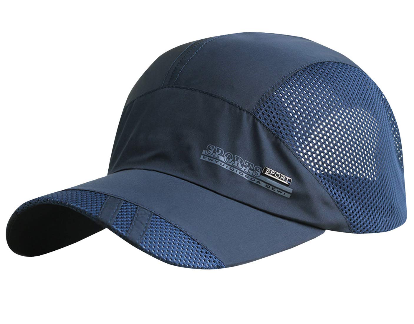 AIEOE Gorra para Sol Verano de Deporte para Hombre Gorras Mujer Golf Transpirables de Malla Absorbe Sudor Sombrero Secado Rápido para Aire Libre - Negro