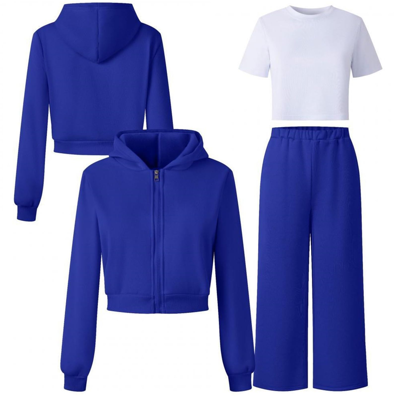 WWricotta Bambine, Tuta Da Ginnastica In Pile Con Cappuccio Da 2 Pezzi Per, Morbida E Comoda, Con Maglia A Maniche Lunghe E Pantaloni, Per Giocare E Per Un Abbigliamento, Tessuto Anti-macchie