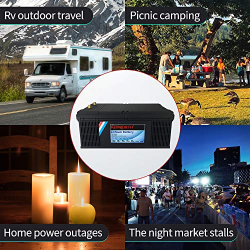 36V 100Ah 4608Wh Lithium Lifepo4 Battery Deep Cycle Lithium Iron Phosphate Rechargeable Battery Built-In Bms, Perfect For Rv,Solar,Camping,Marine,Backup Power,Off-Grid Applications #TOP6