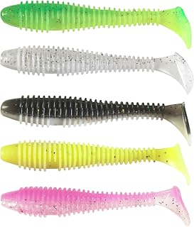 Paddle Tail Swim Baits,30Pcs Soft Plastic Fishing Lures Kit for Bass Crappie Trout Walleye Panfish Etc