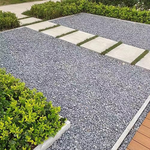 Image of YISZM 10LB Succulent and Cactus Gravel, 1 /5 Inch Natural Decorative Polished Pebbles for Landscaping, Grey River Rocks for Plants, Vases, Aquariums, Terrarium and Outdoor Gardening