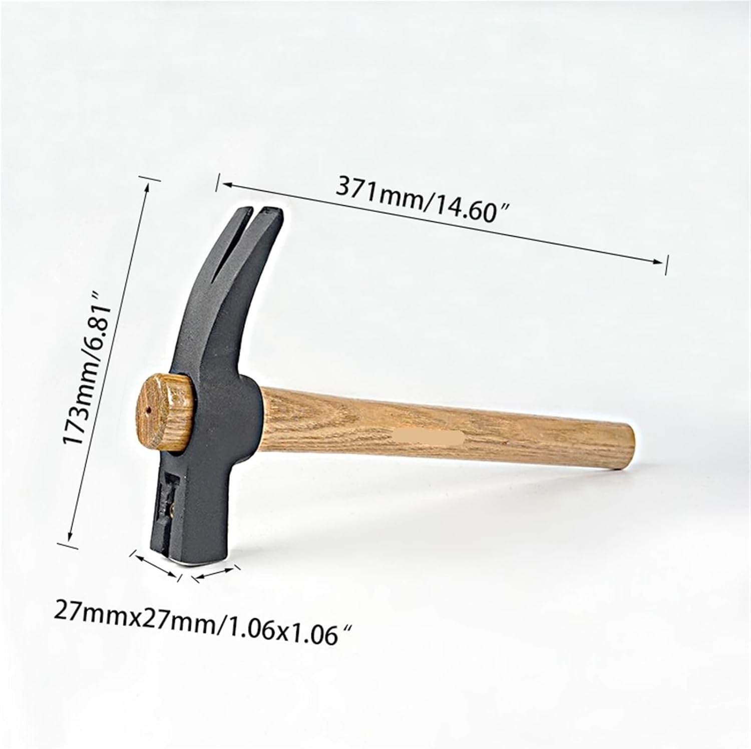 Claw Hammer Heavy Claw Hammer 650G Nail with Wooden Handle Window Breaker Woodworking Striking Tools Suction