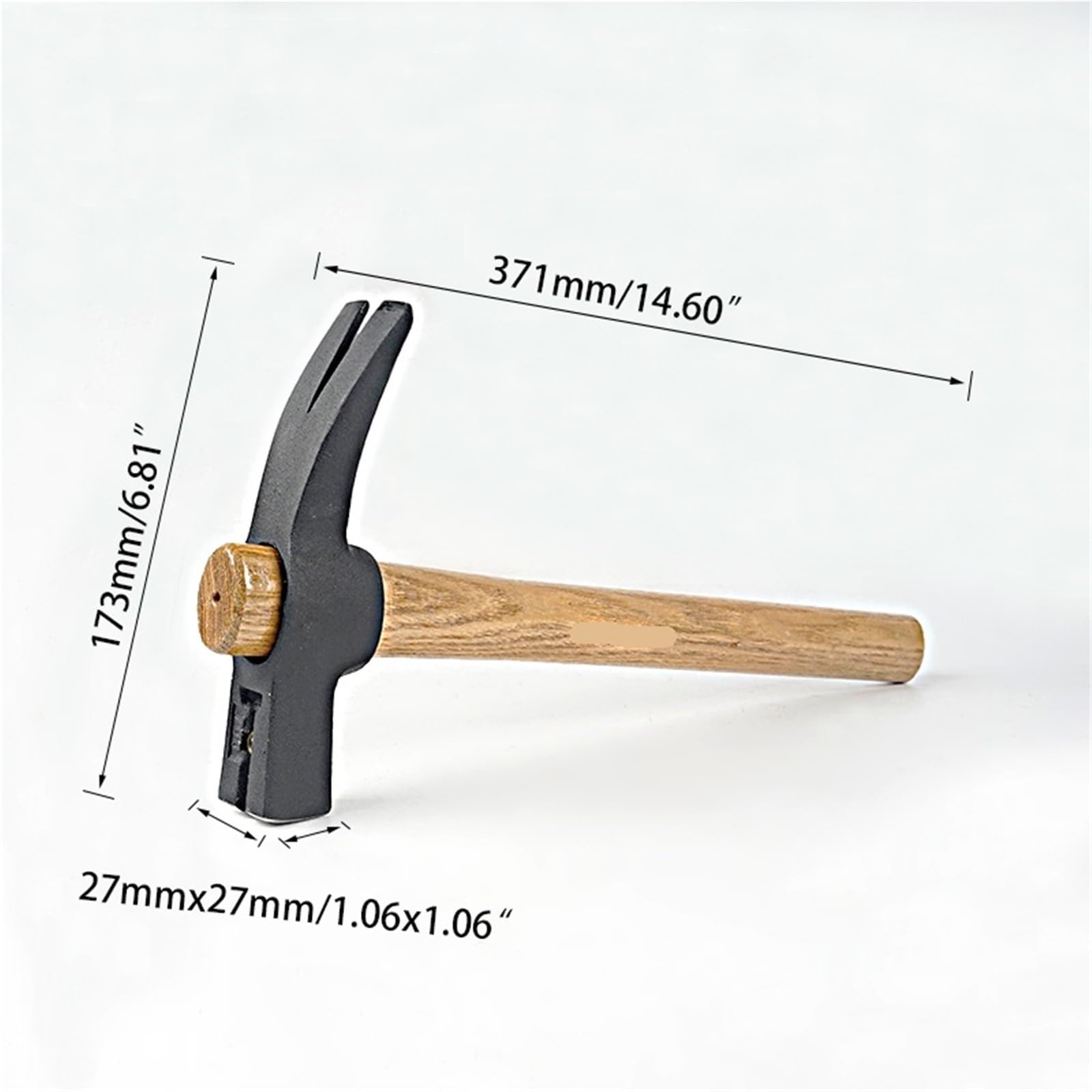 Martello da carpentiere 650G Chiodo con manico in legno for rompere la finestra Strumento for colpire il