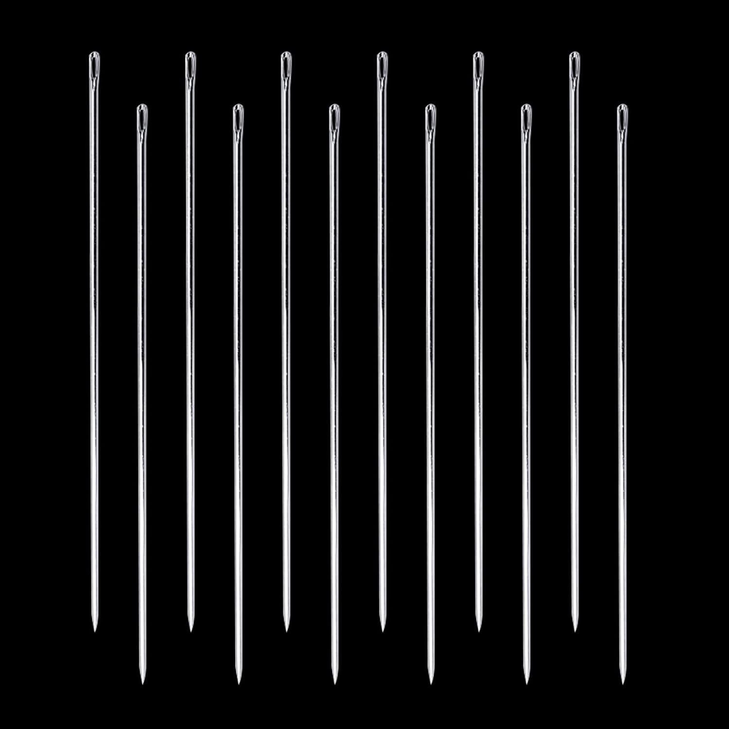 YWNYT 12 Pcs 12 Inch Upholstery Needle,Long Straight Hand Needle,Sewing Needles
